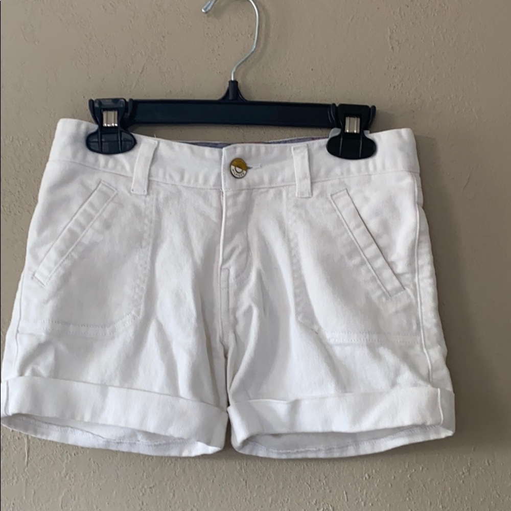 white jean shorts